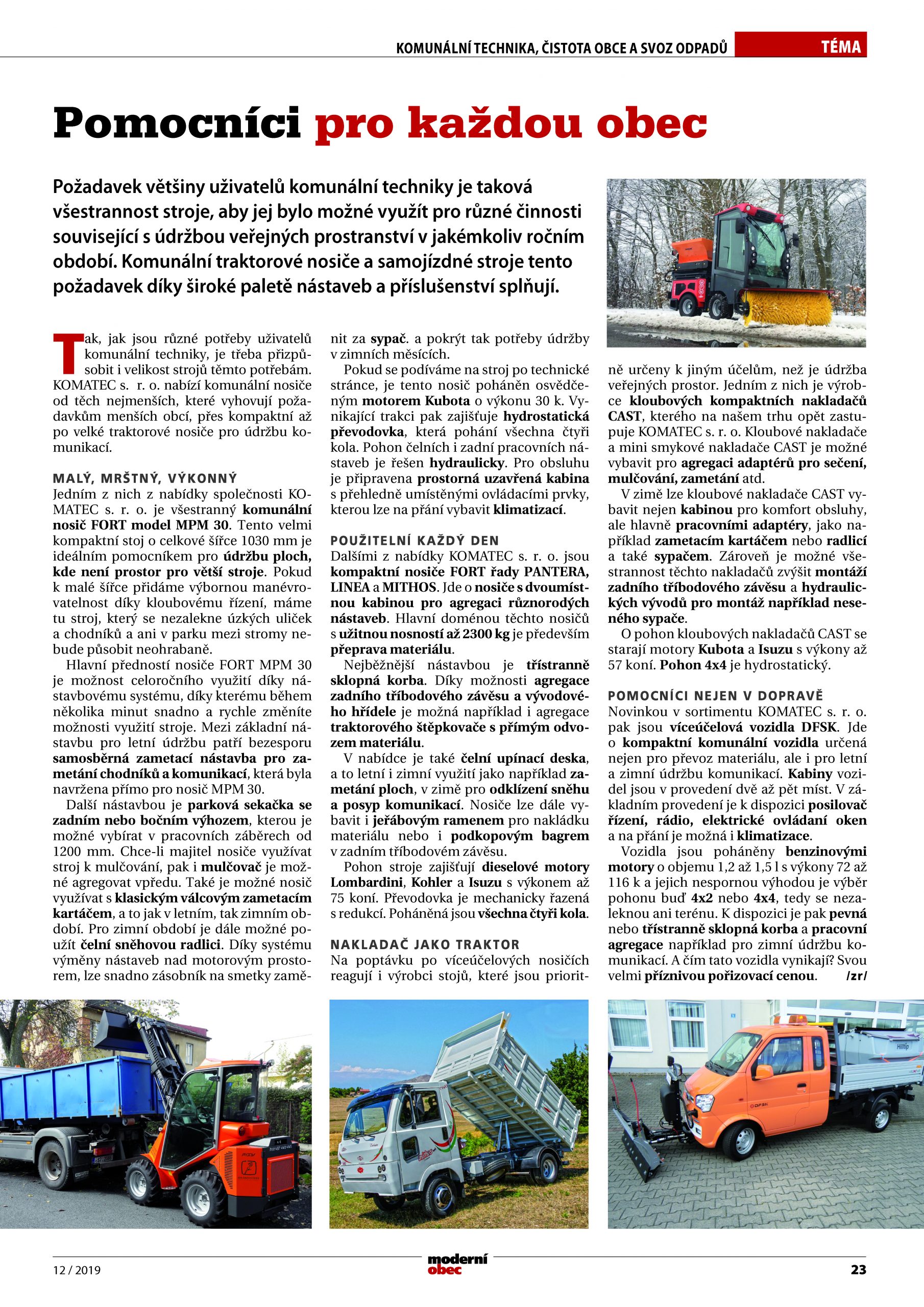 Moderní obec 12/2019